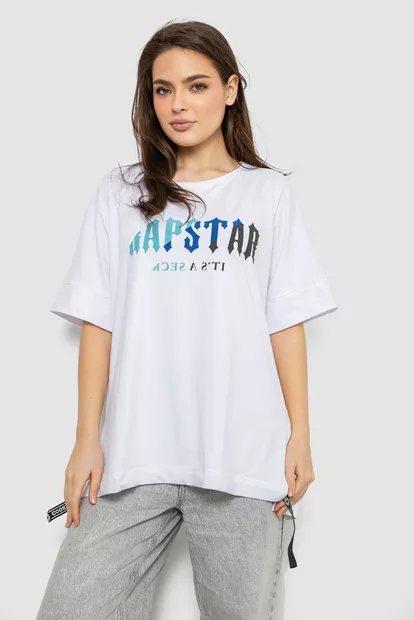 Футболка женская с принтом, цвет белый, 244R4012