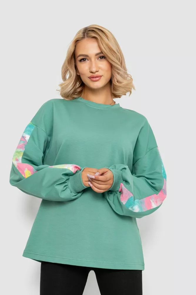 Купити Світшот жіночий, колір оливковий, 102R445 - Фото №1