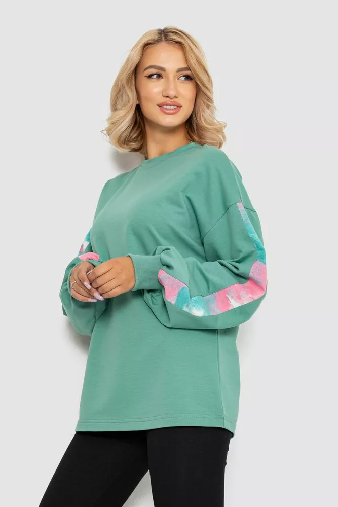 Купити Світшот жіночий, колір оливковий, 102R445 - Фото №3