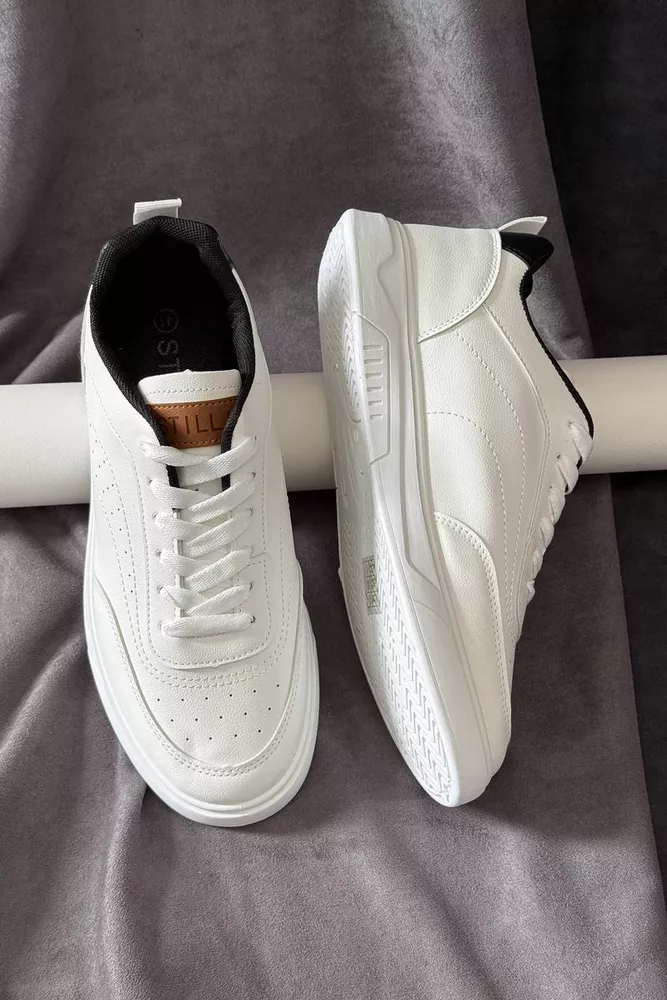 Купить Кеды мужские, цвет бело-черный, 248RR127 - Фото №3