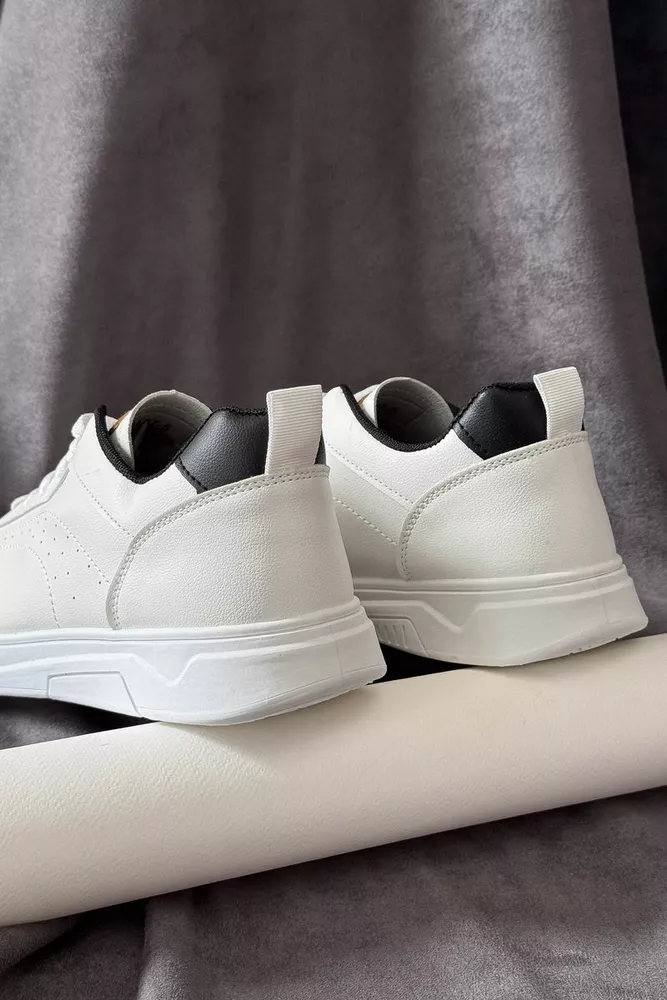 Купить Кеды мужские, цвет бело-черный, 248RR127 - Фото №4