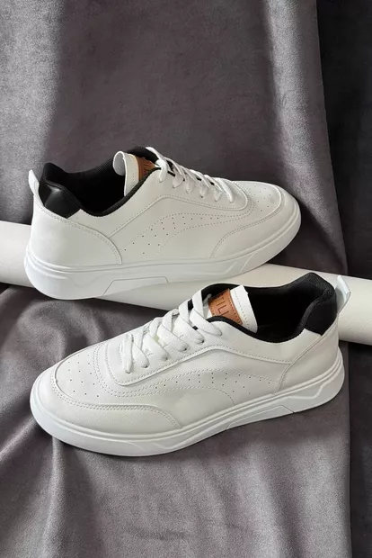 Кеды мужские, цвет бело-черный, 248RR127