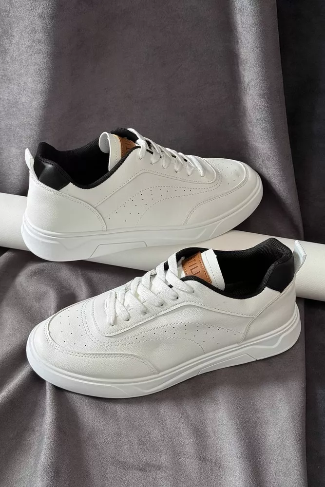 Купить Кеды мужские, цвет бело-черный, 248RR127 - Фото №1