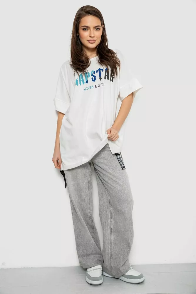 Купить Футболка женская с принтом, цвет молочный, 244R4012 - Фото №2