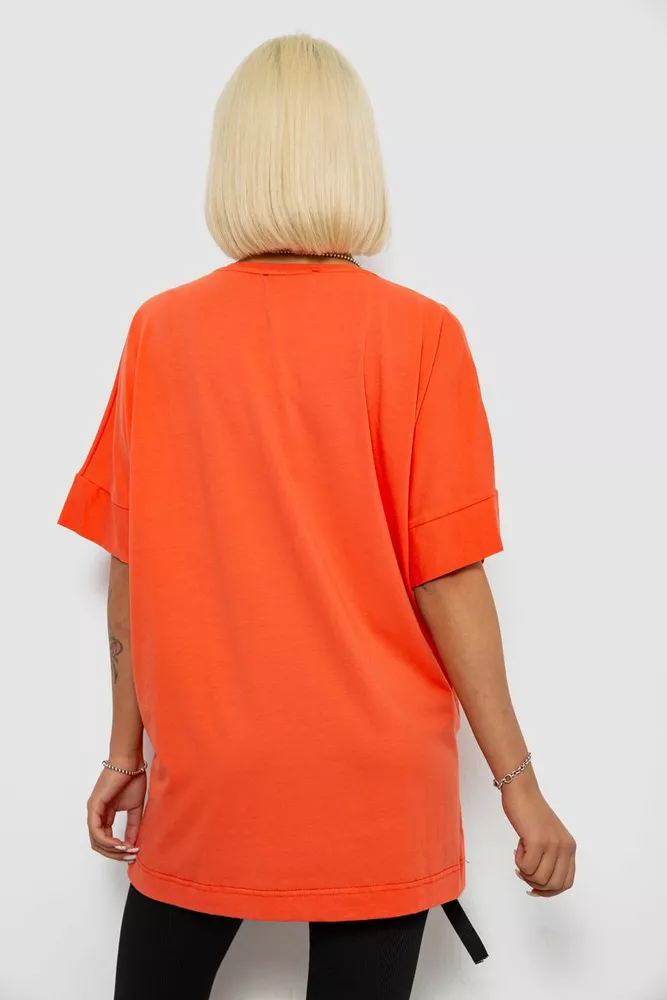Купити Футболка жіноча з принтом, колір помаранчевий, 244R4012 - Фото №4