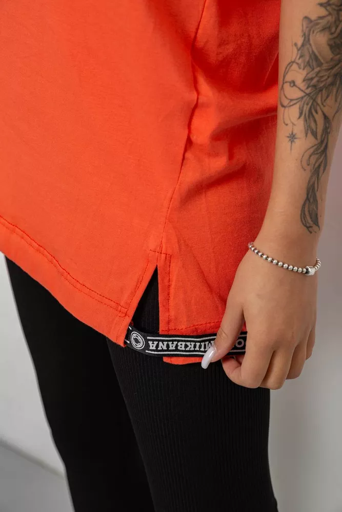 Купити Футболка жіноча з принтом, колір помаранчевий, 244R4012 - Фото №5