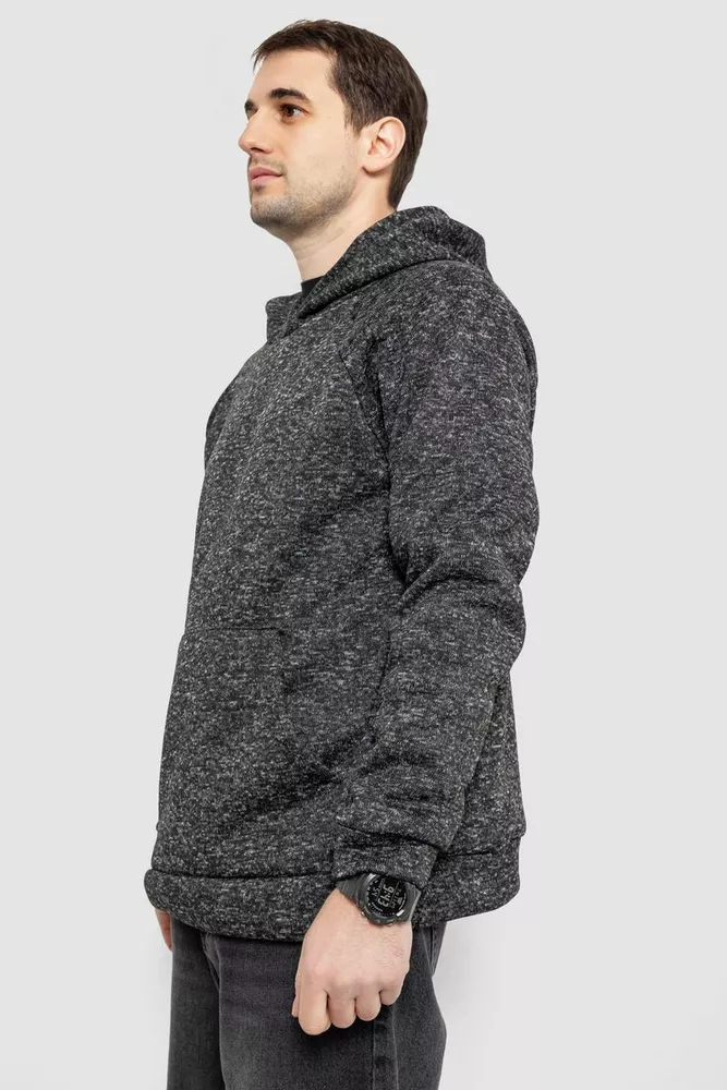 Купить Худи мужской на флисе, цвет серый, 257R15 оптом - Фото №3