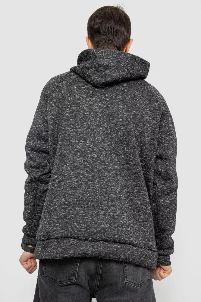 Купить Худи мужской на флисе, цвет серый, 257R15 оптом - Фото №4