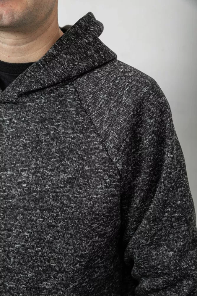 Купить Худи мужской на флисе, цвет серый, 257R15 оптом - Фото №5