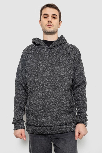 Худи мужской на флисе, цвет серый, 257R15