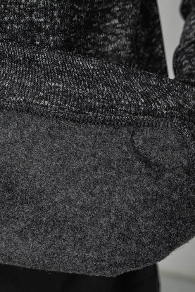 Купить Худи мужской на флисе, цвет серый, 257R15 оптом - Фото №6