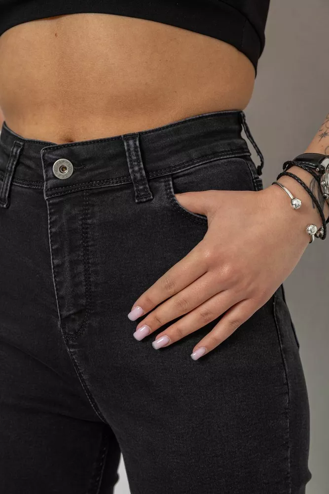 Купити Джинси жіночі Slim Fit, колір чорний, 182R3797 оптом - Фото №5