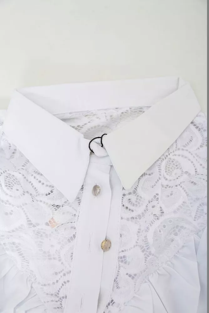 Купити Блуза класична 230R84-1-U-4 -уцінка, колір Білий оптом - Фото №6