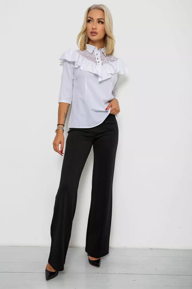 Купити Блуза класична 230R84-1-U-5 -уцінка, колір Білий оптом - Фото №2