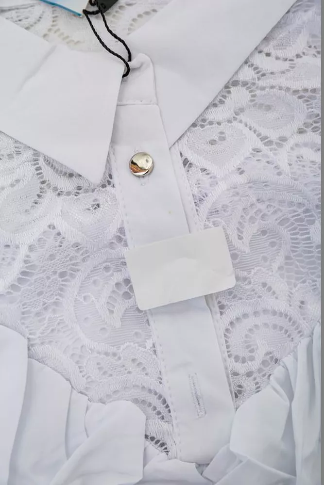 Купити Блуза класична 230R84-1-U-5 -уцінка, колір Білий оптом - Фото №6