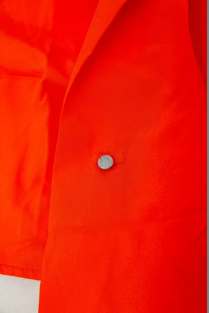 Купити Блуза однотонна  -уцінка, колір помаранчевий, 230R306-U-83 - Фото №7