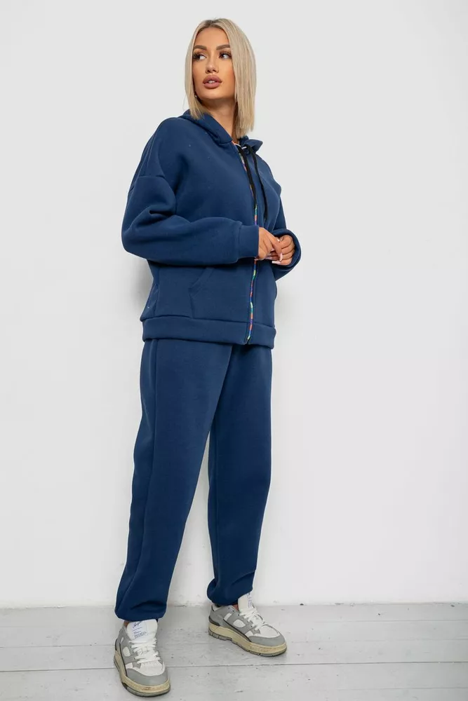 Купити Спортивний костюм жіночий на флісі  -уцінка, колір синій, 238R5715-U-1 - Фото №3