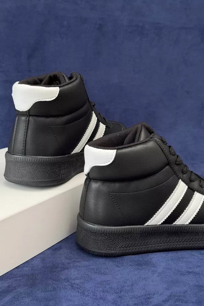 Купить Кроссовки женские демисезонные, цвет черно-белый, 248RSD20 - Фото №4