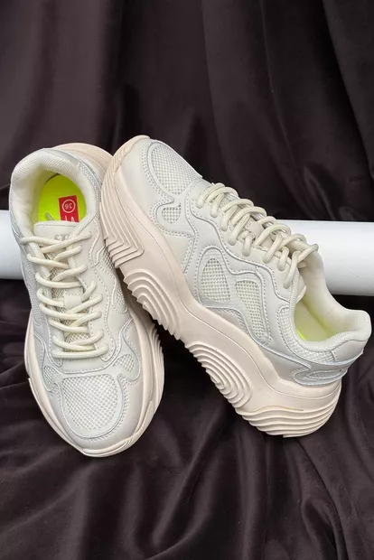 Кроссовки женские, цвет бежевый, 248RCX1270