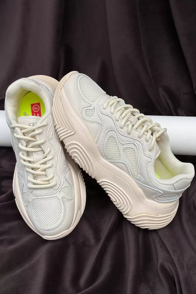 Купити Кросівки жіночі, колір бежевий, 248RCX1270 - Фото №1