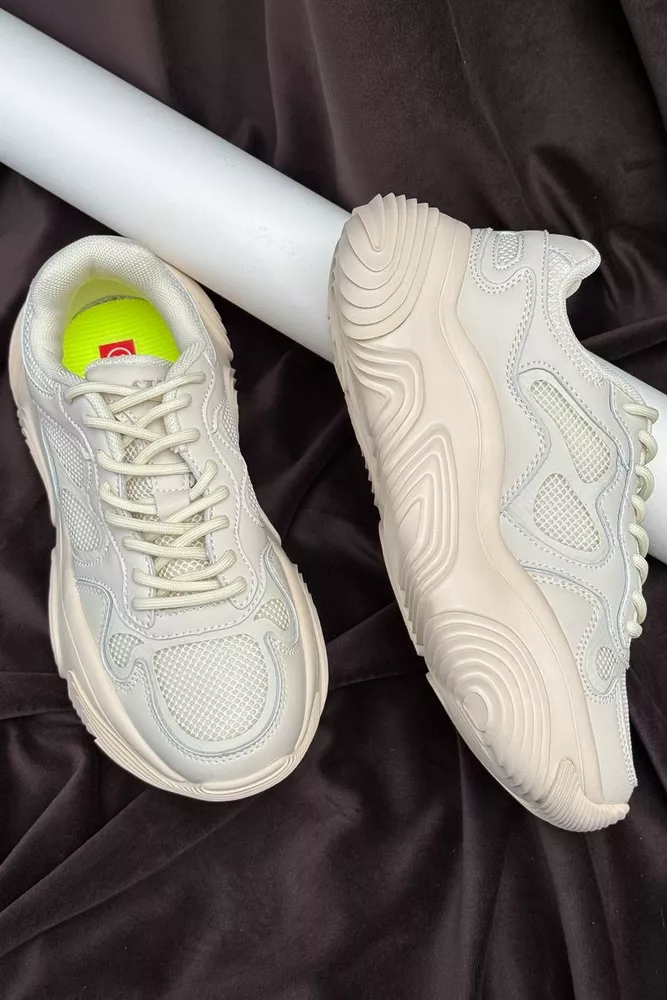 Купити Кросівки жіночі, колір бежевий, 248RCX1270 - Фото №3