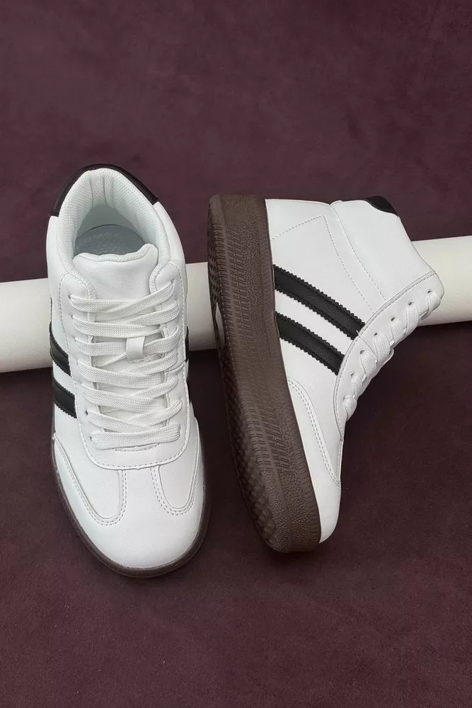 Купить Кроссовки женские демисезонные, цвет бело-черный, 248RSD20 - Фото №2