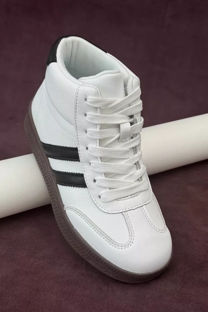 Купить Кроссовки женские демисезонные, цвет бело-черный, 248RSD20 - Фото №3