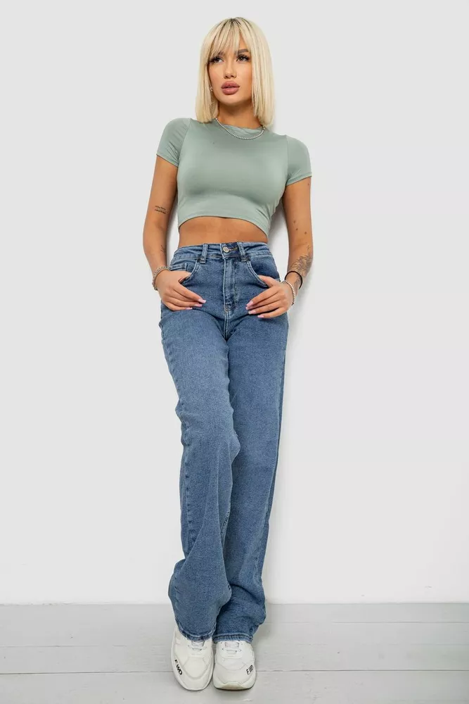 Купить Джинсы женские Slouchy, цвет синий, 244R00414 - Фото №2