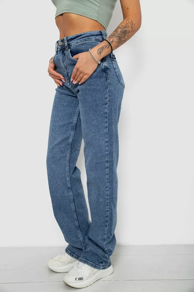 Купить Джинсы женские Slouchy, цвет синий, 244R00414 - Фото №3