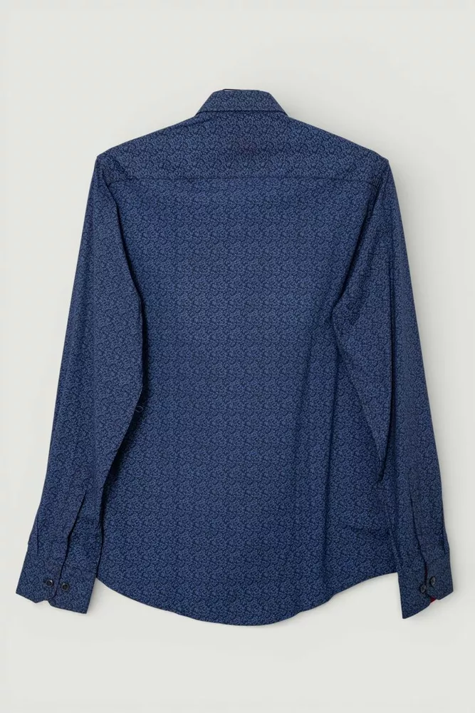Купить Рубашка мужская с принтом, цвет синий, 186R2009 - Фото №3