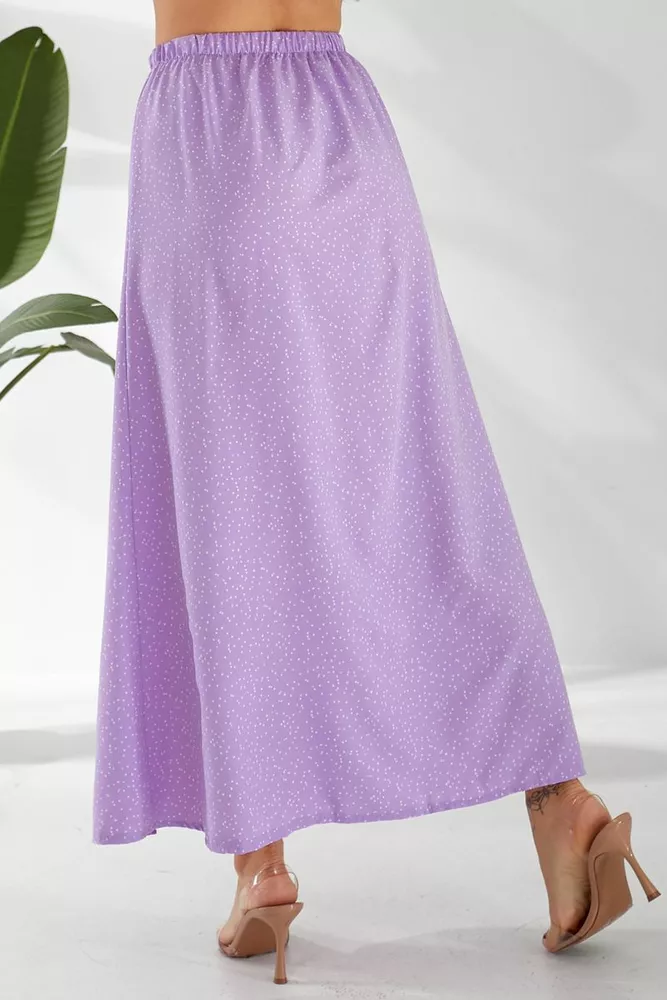 Купить Юбка софт с принтом, цвет сиреневый, 257R11-2 - Фото №6