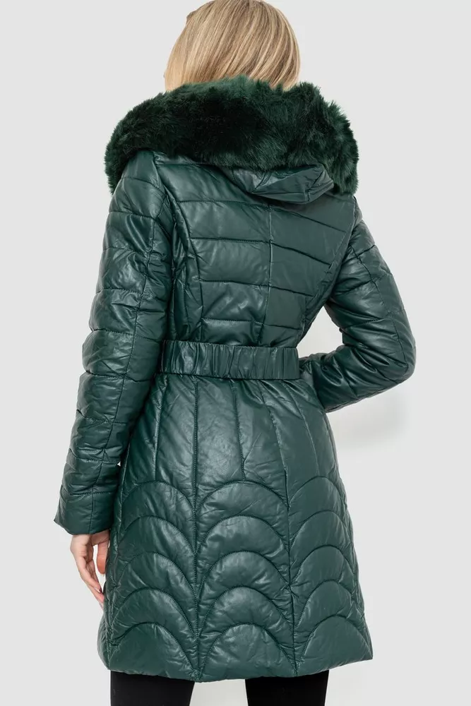 Купить Куртка женская зимняя, цвет темно-зеленый, 244R709 - Фото №4