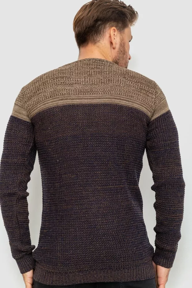 Купити Светр чоловічий, колір синьо-коричневий, 235R1508 - Фото №4