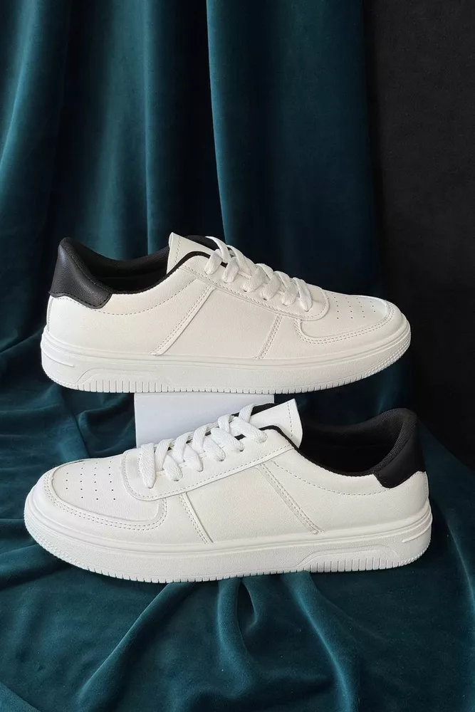 Купить Кеды мужские, цвет бело-черный, 248RR197 - Фото №1