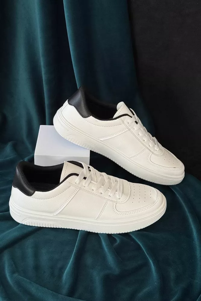 Купить Кеды мужские, цвет бело-черный, 248RR197 - Фото №3