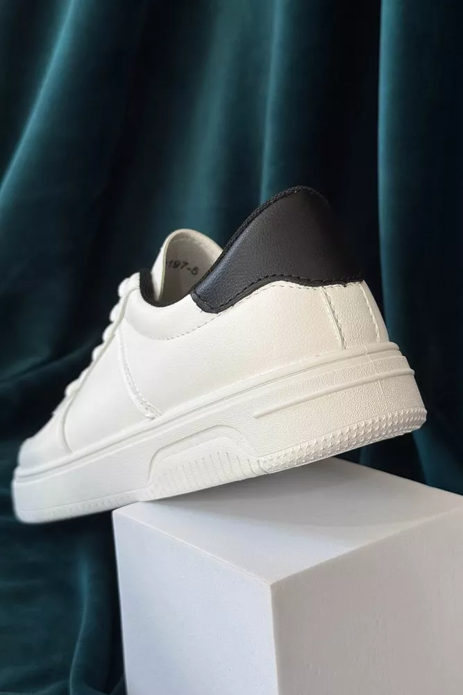 Купить Кеды мужские, цвет бело-черный, 248RR197 - Фото №4