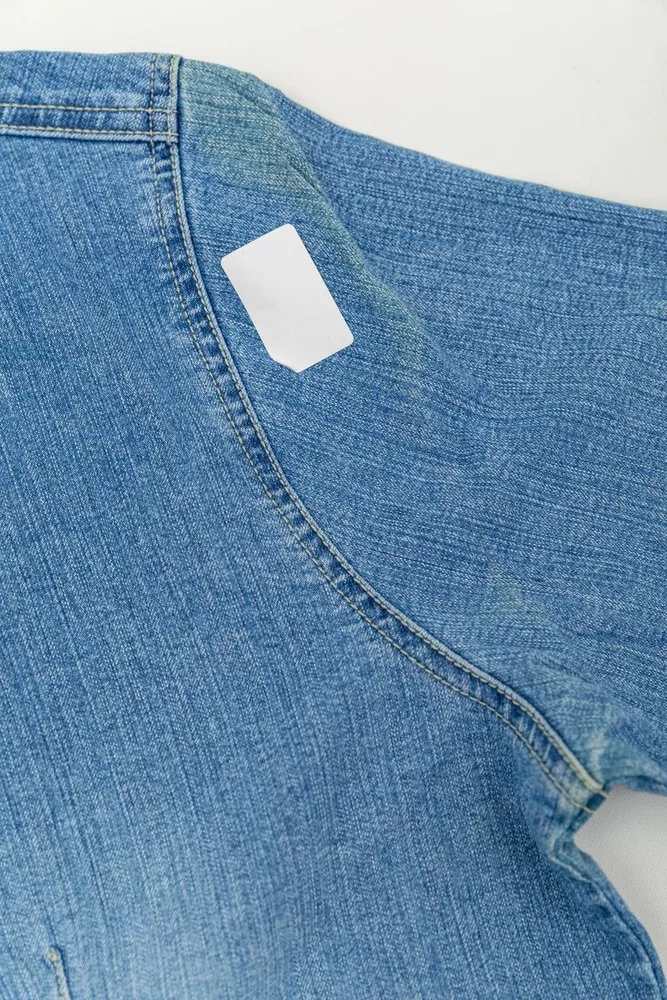 Купити Куртка жіноча джинсова  -уцінка, колір блакитний, 201R55-055-U-83 - Фото №2