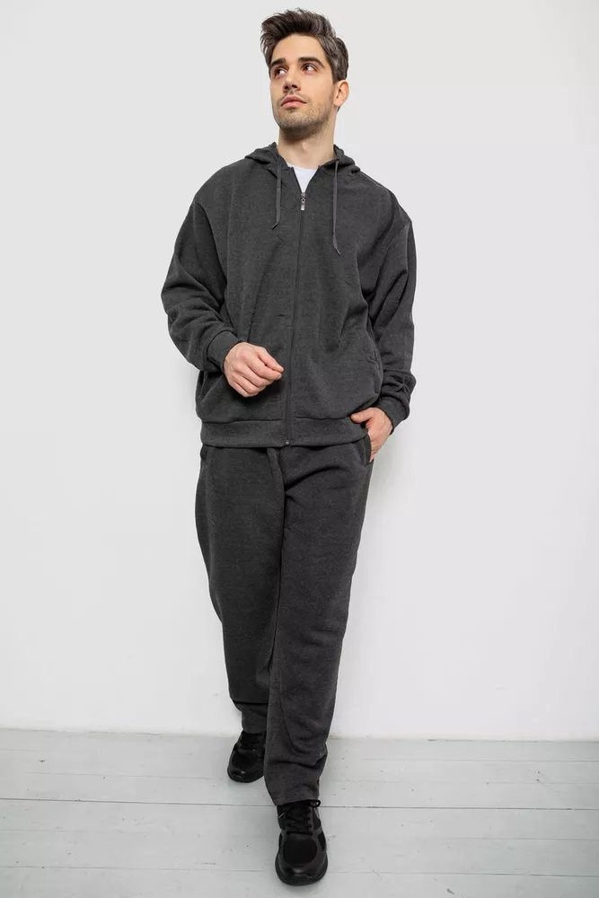 Купить Спортивный костюм мужской на флисе, цвет серый, 244R917 - Фото №1