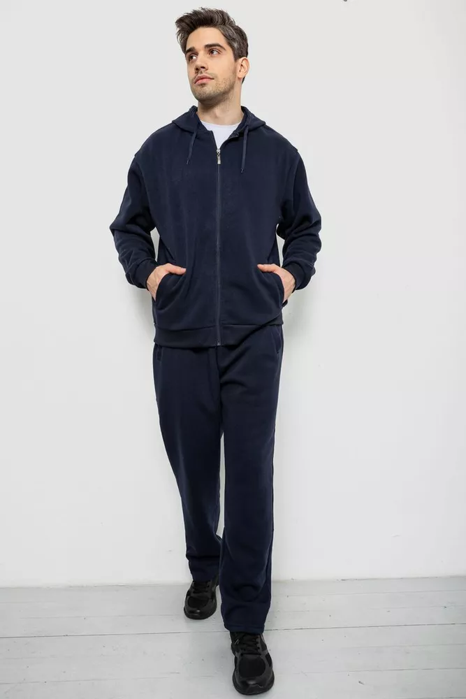 Купить Спортивный костюм мужской на флисе, цвет синий, 244R917 - Фото №1