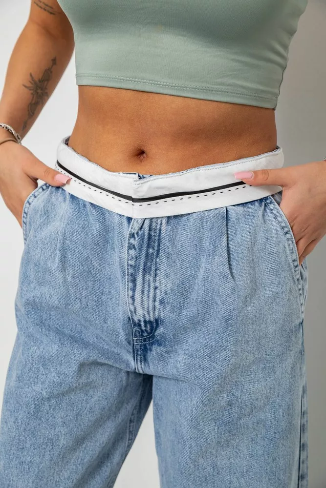 Купити Джинси жіночі Palazzo, колір блакитний, 244R2604 оптом - Фото №5