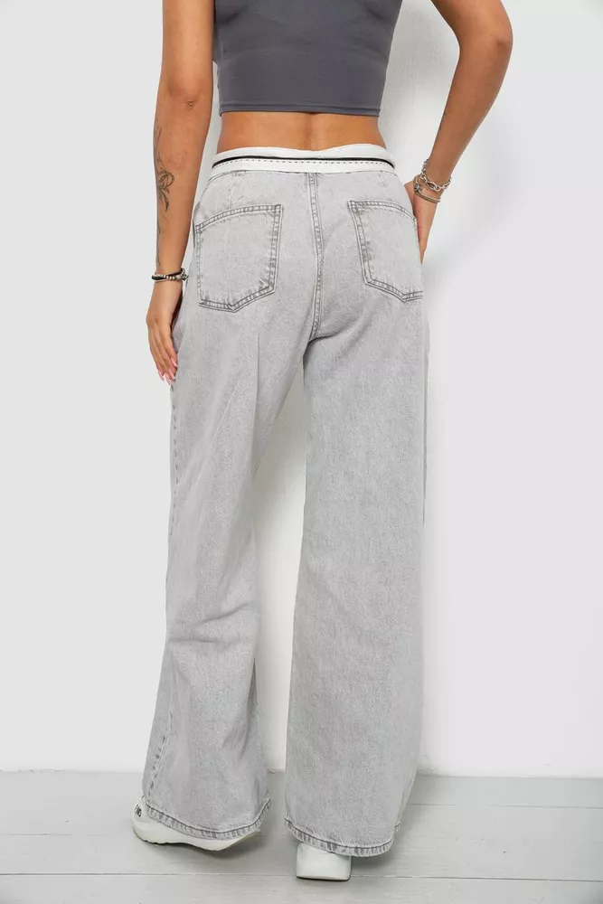 Купить Джинсы женские Palazzo, цвет серый, 244R2604 - Фото №4
