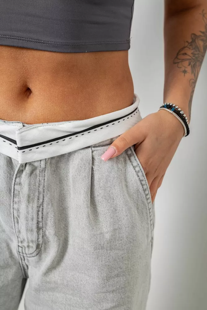 Купить Джинсы женские Palazzo, цвет серый, 244R2604 - Фото №5