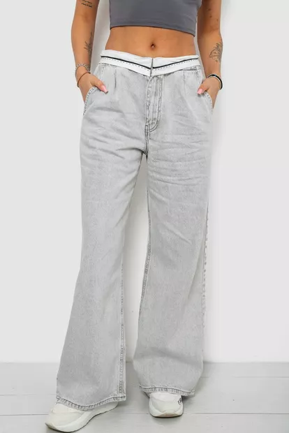 Джинсы женские Palazzo, цвет серый, 244R2604