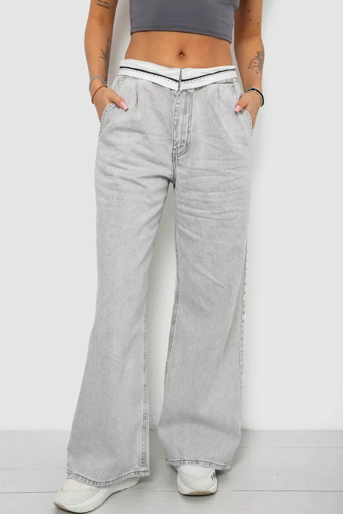 Купить Джинсы женские Palazzo, цвет серый, 244R2604 - Фото №1