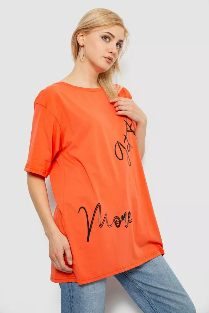 Купить Футболка женская с принтом, цвет оранжевый, 244R3005 - Фото №3