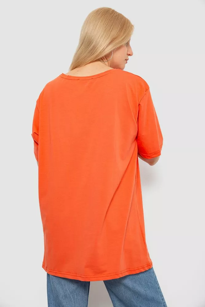 Купить Футболка женская с принтом, цвет оранжевый, 244R3005 - Фото №4