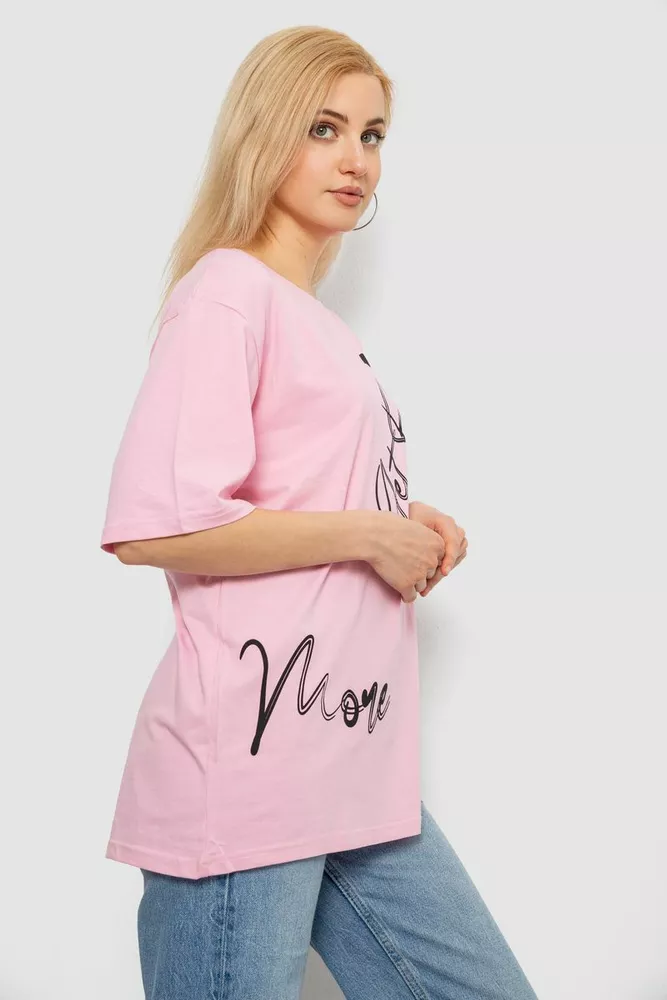 Купить Футболка женская с принтом, цвет розовый, 244R3005 - Фото №3