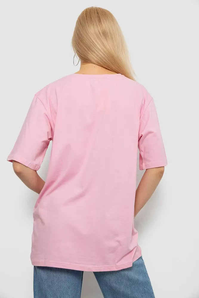 Купить Футболка женская с принтом, цвет розовый, 244R3005 - Фото №4