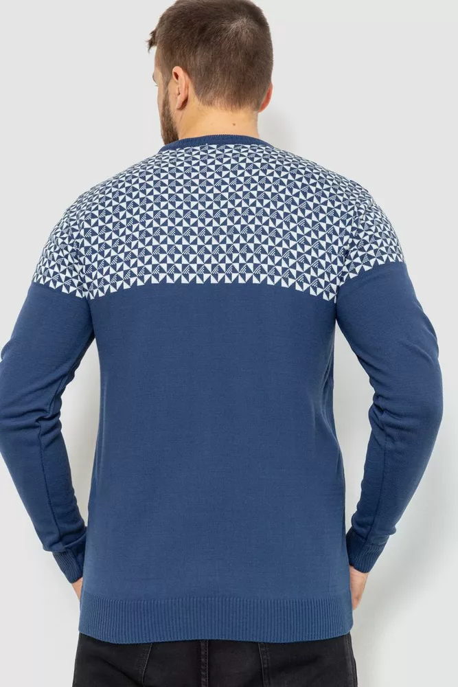 Купити Светр чоловічий, колір джинс, 161R898 - Фото №4