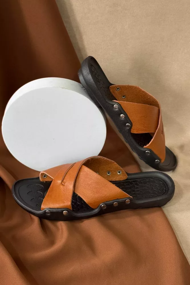 Купити Сандалії чоловічі, колір бежевий, 214RA100 - Фото №3